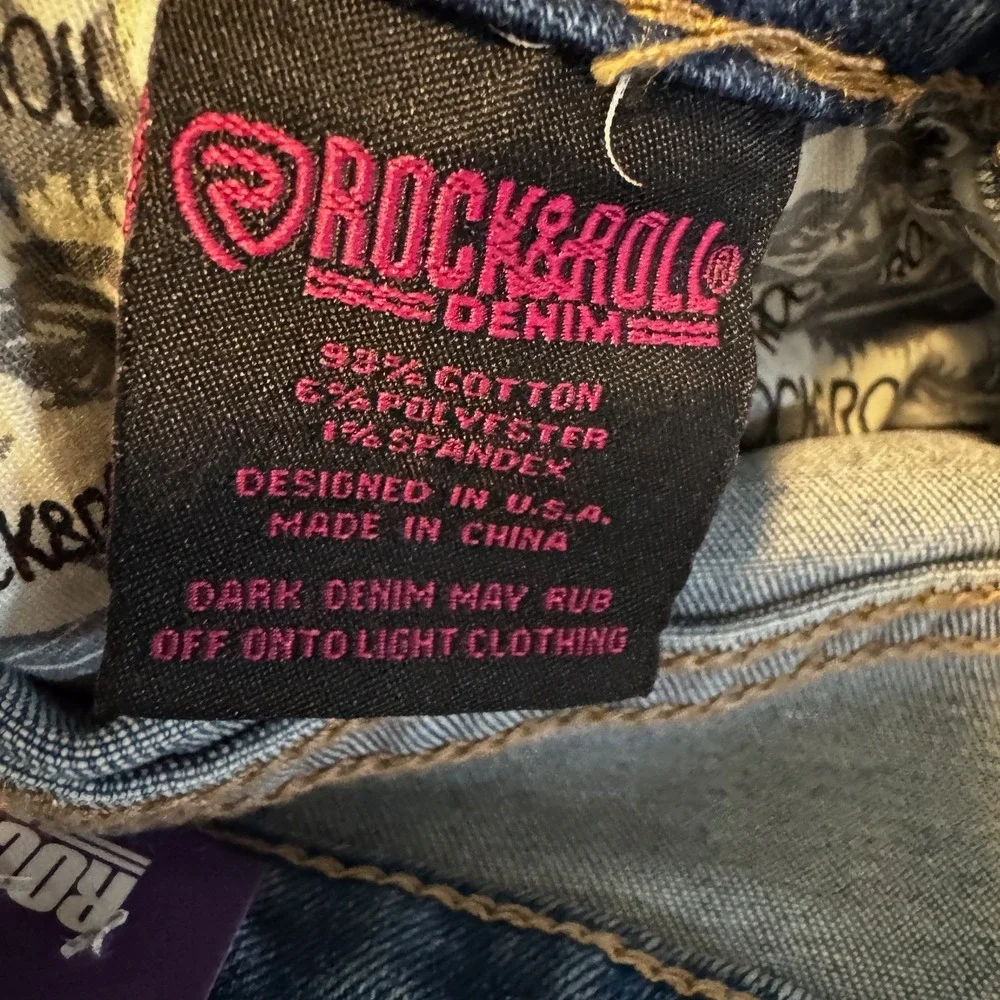 NEW Rock & Roll Denim Flawless Fit Bootcut Jeans Women's 33X32 Mid Rise‎ Landman